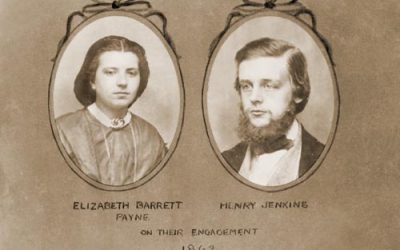 Henry Jenkins and Elizabeth Barrett Payne engagement card 1862
